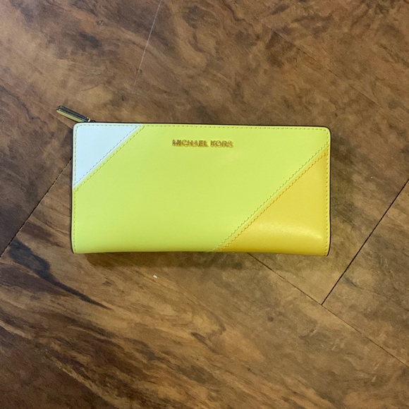 Yellow Michael Kors wallet